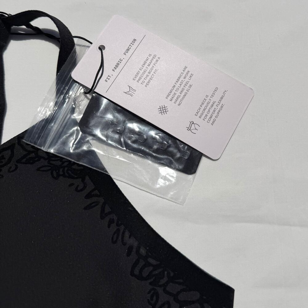 Honeylove Silhouette Bra Black Velvet Rose Womens Medium Wireless - Picture 3 of 7